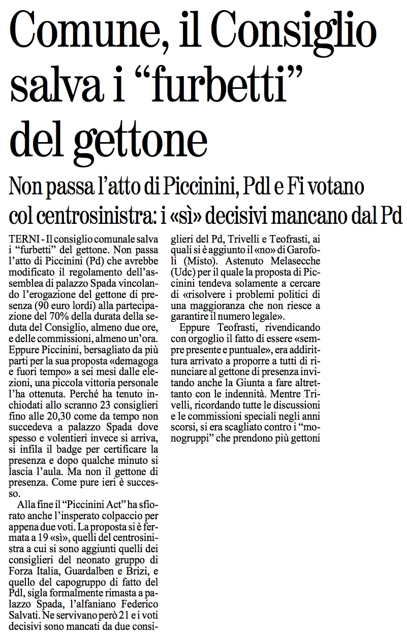 Il Giornale dell'Umbria del 26/11/2013, p. 19