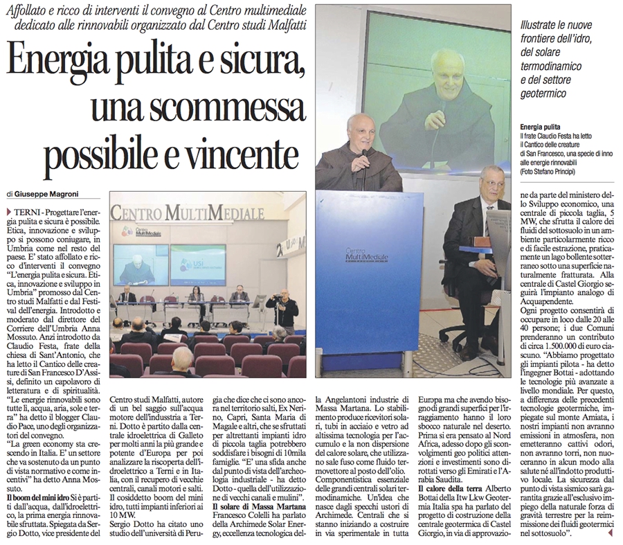 Corriere dell'Umbria 16-03-2014